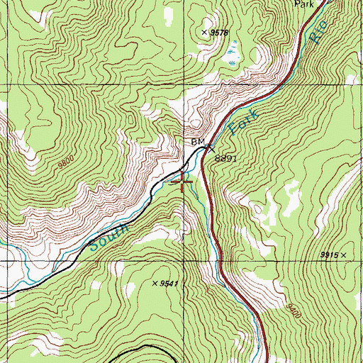 Topographic Map of Fisherman Parking, CO