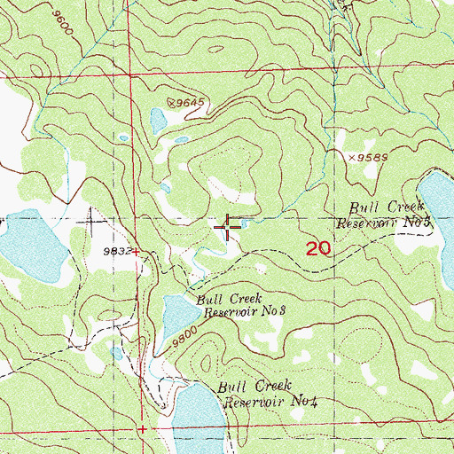 Topographic Map of Big Beaver Reservoir, CO