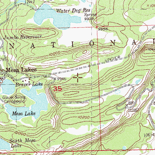 Topographic Map of Spruce Grove Campground, CO