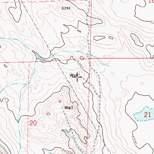 Topographic Map of Jackpot Water Well, CO
