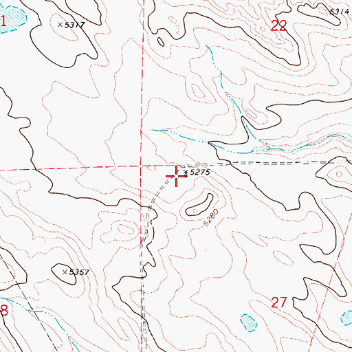 Topographic Map of Glasspool Windmill, CO
