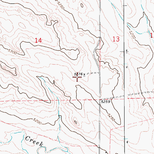 Topographic Map of Fourteen Windmill, CO