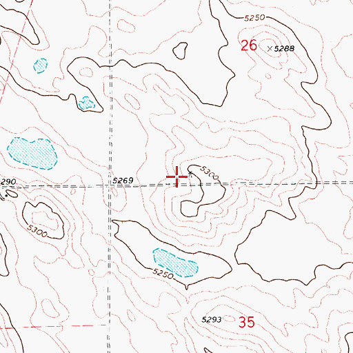 Topographic Map of West Cross Windmill, CO