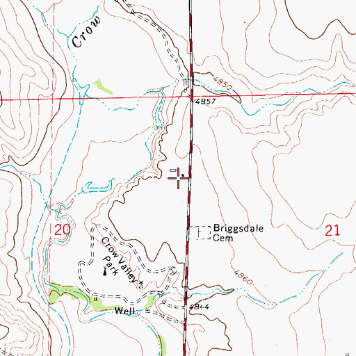 Topographic Map of Headquarters Waterwell, CO