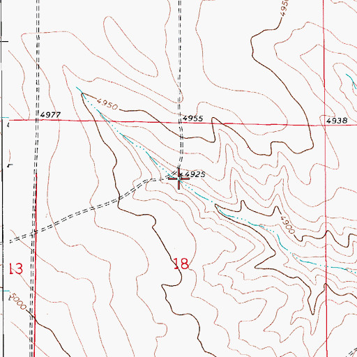 Topographic Map of Hoffman Windmill, CO