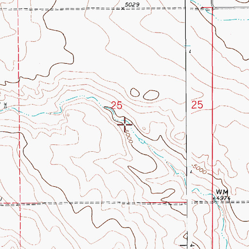 Topographic Map of Howard Reservoir, CO