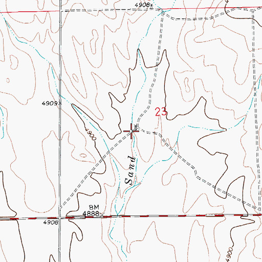 Topographic Map of Ball Windmill, CO