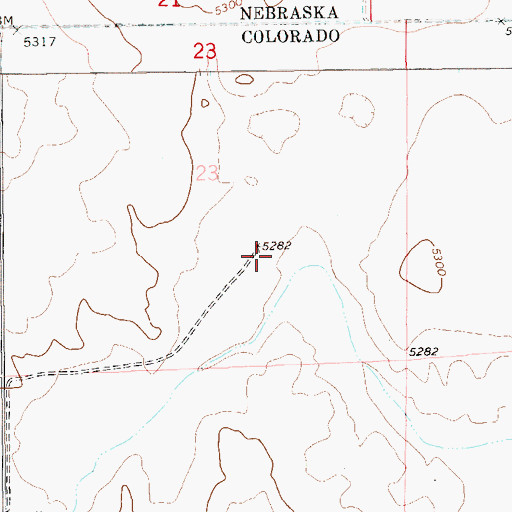 Topographic Map of Bain Windmill, CO