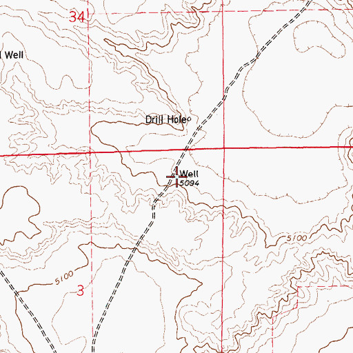 Topographic Map of Hidden Valley Well, CO