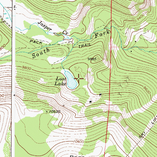 Topographic Map of Lost Lake Trail, CO