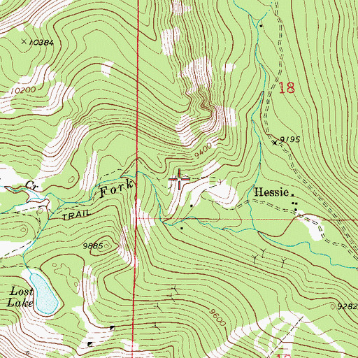 Topographic Map of Kings Lake Trail, CO