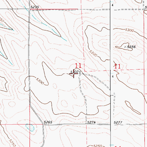 Topographic Map of Wrangler Windmill, CO