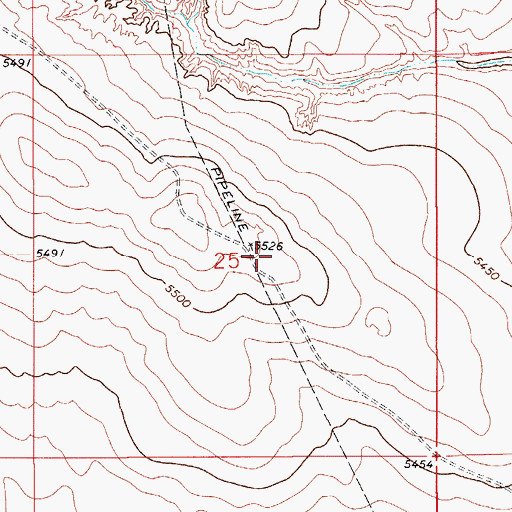 Topographic Map of Caliche Windmill, CO