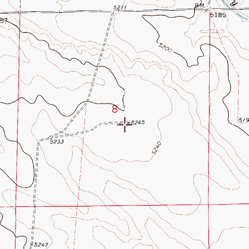Topographic Map of Center Windmill, CO