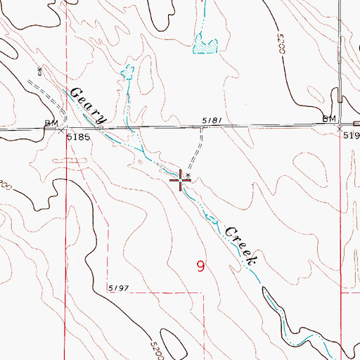 Topographic Map of Nene Windmill, CO