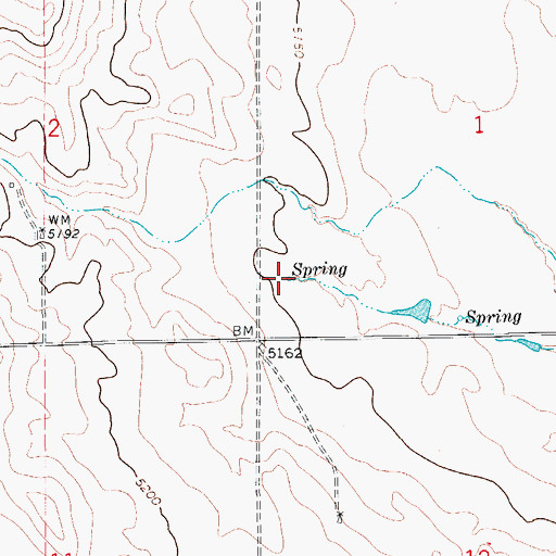 Topographic Map of Oasis Spring, CO
