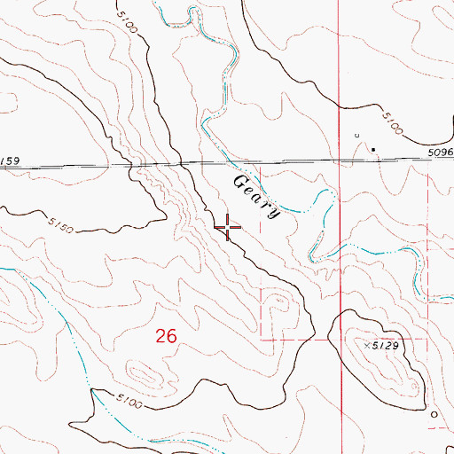 Topographic Map of Bear Water Well, CO