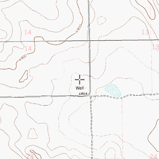 Topographic Map of Corner Well, CO