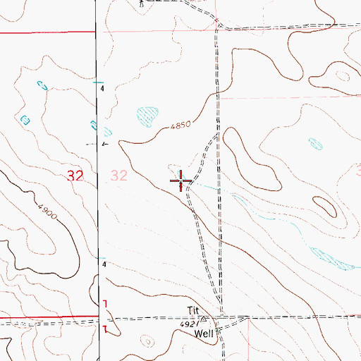 Topographic Map of Cattail Windmill, CO