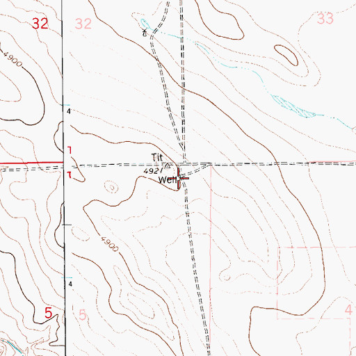 Topographic Map of Diamond Well, CO