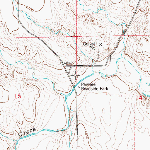 Topographic Map of Weld County Landfill, CO