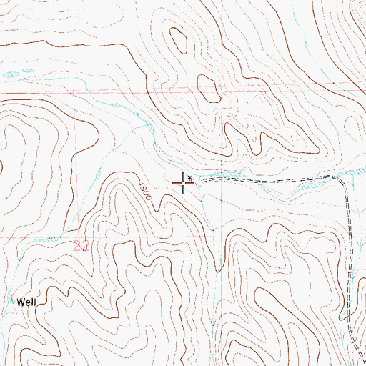 Topographic Map of Valley Windmill, CO