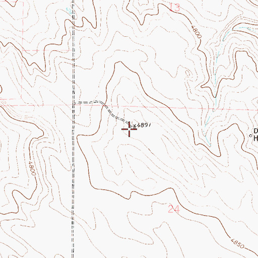 Topographic Map of Bank Windmill, CO