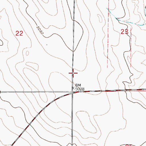 Topographic Map of Monument Water Well, CO