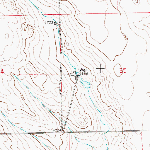 Topographic Map of Jinx Well, CO