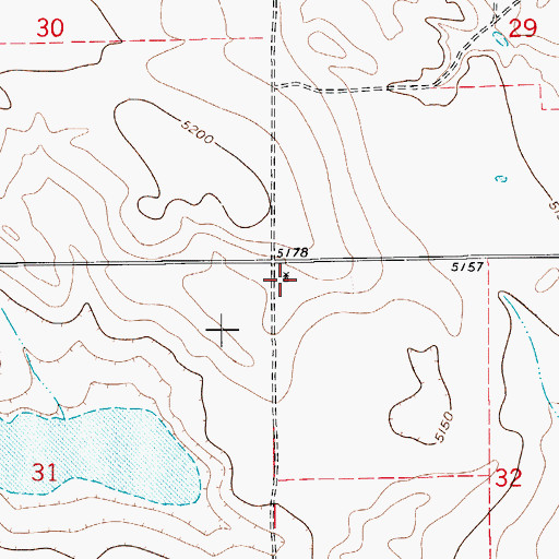 Topographic Map of Verbich Windmill, CO