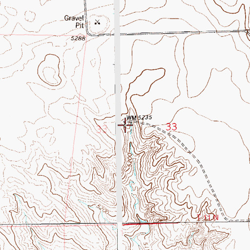 Topographic Map of Gull Windmill, CO