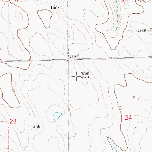 Topographic Map of Hot Shot Well, CO