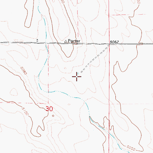 Topographic Map of Porter Water Well, CO