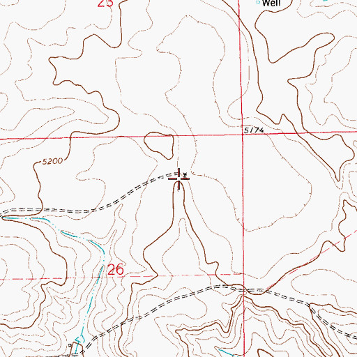 Topographic Map of Bourlier Windmill, CO