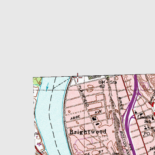 Topographic Map of Saint George Greek Orthodox Church, MA