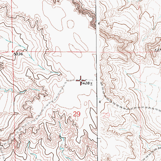 Topographic Map of Pawnee Buttes Trailhead, CO