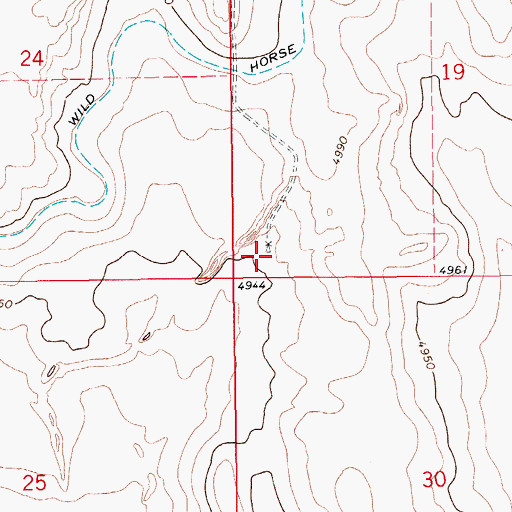 Topographic Map of Rockridge Windmill, CO