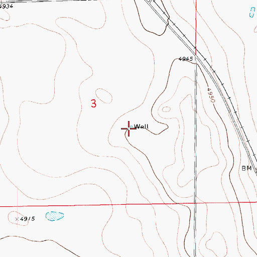Topographic Map of Keota Water Well, CO