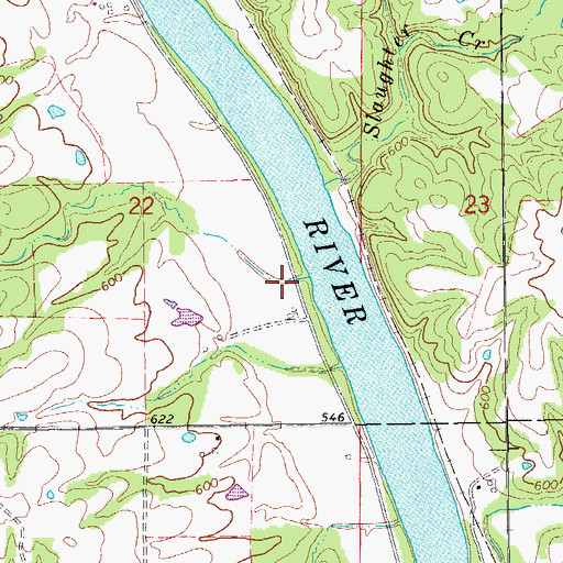 Topographic Map of Des Moines River Access, IA