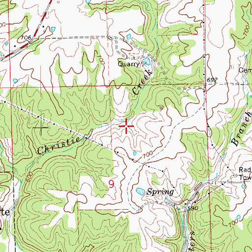 Topographic Map of Lindsay Wilderness Area, IA