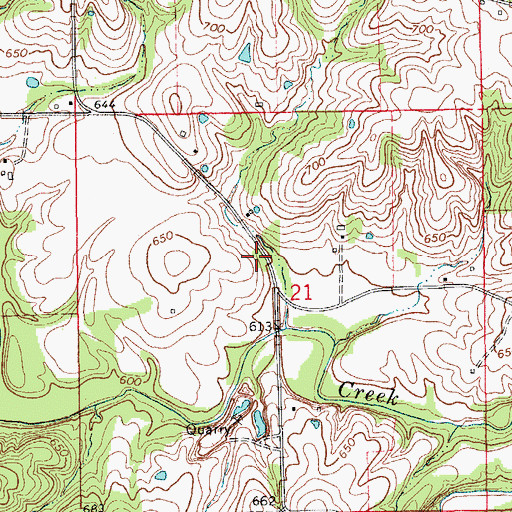 Topographic Map of Chequest Wildlife Area, IA