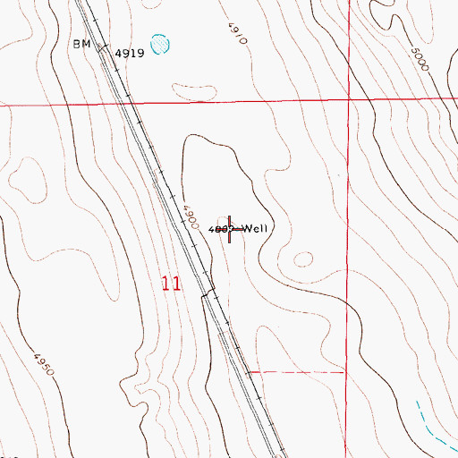 Topographic Map of Railroad Water Well, CO
