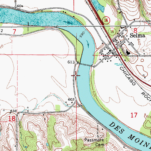 Topographic Map of Shidepoke Access, IA