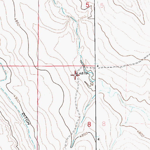 Topographic Map of Adobe Flat Windmill, CO