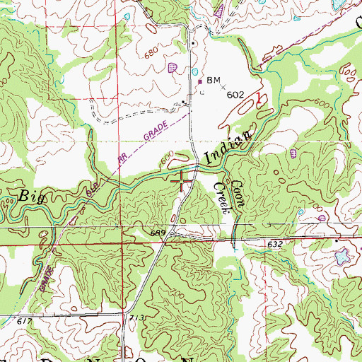 Topographic Map of Lena Post Office (historical), IA