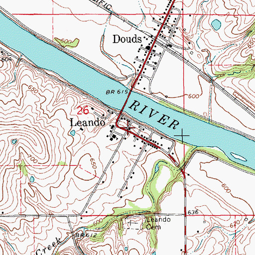 Topographic Map of Portland Post Office (historical), IA