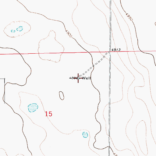 Topographic Map of Alkali Well, CO