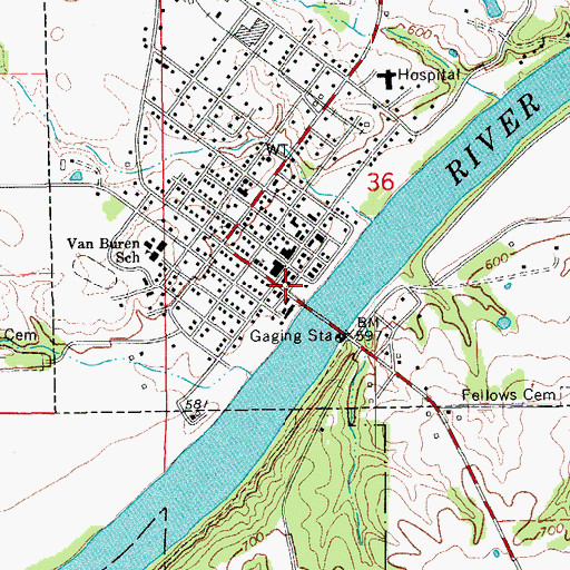 Topographic Map of Wolfe Clinic Eye Center, IA
