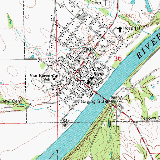 Topographic Map of Christian Church, IA