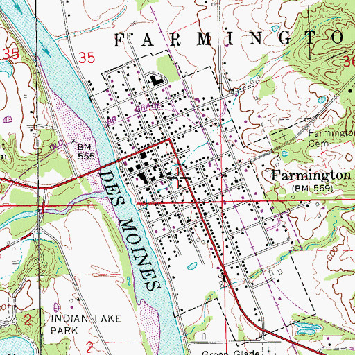 Topographic Map of Pioneer Historical Museum, IA